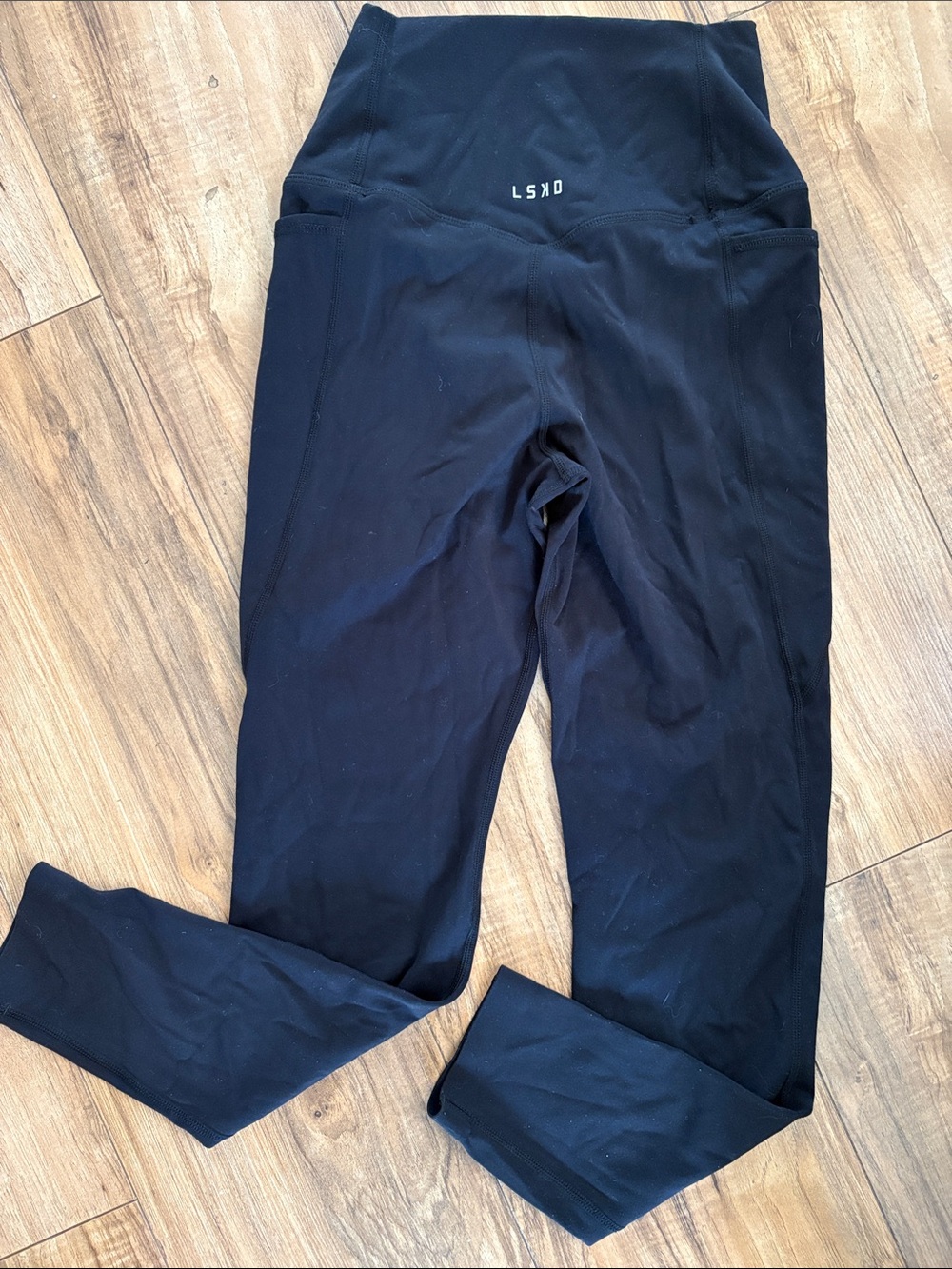 LsKD Black High-Waist Active Leggings
